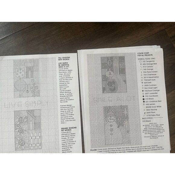 Amy Bruecken Designs Seasons Summer Winter Fall Spring‎ 4 Cross Stitch Patterns - Picture 2 of 2